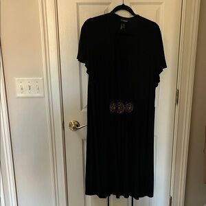 Lane Bryant Black Dress with Embellished Waist
